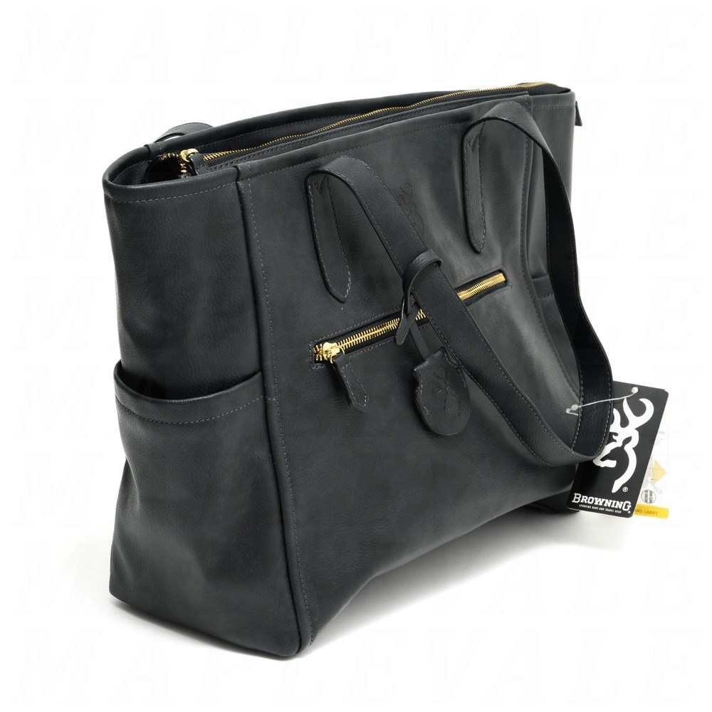 Browning Addison Women's Concealed Carry Handbag Purse Black PU Leather NEW